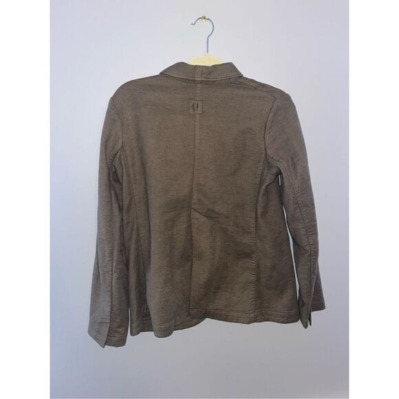 Hannes Roether Women's Brown Blazer Small Cotton Linen - Picture 4 of 5